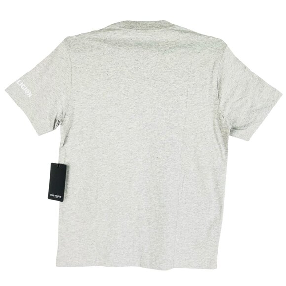True Religion Mens Heather Grey Strike Crew Neck Short Sleeve T-shirt Medium NWT - Picture 2 of 9